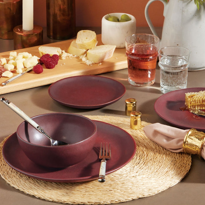 Wellington Oxblood Salad/Dessert Plate Pack/4