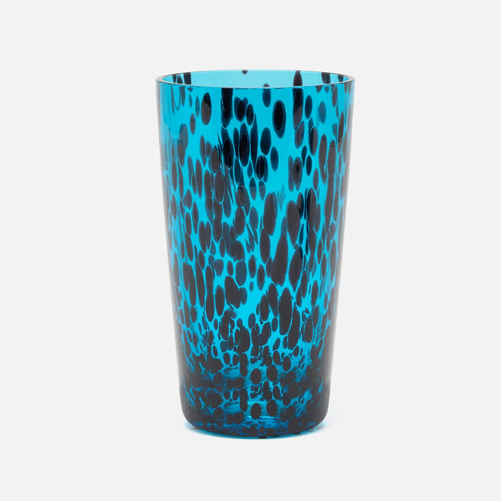 Andrew Blue Tortoise Highball Hand Blown Glass Pack/6