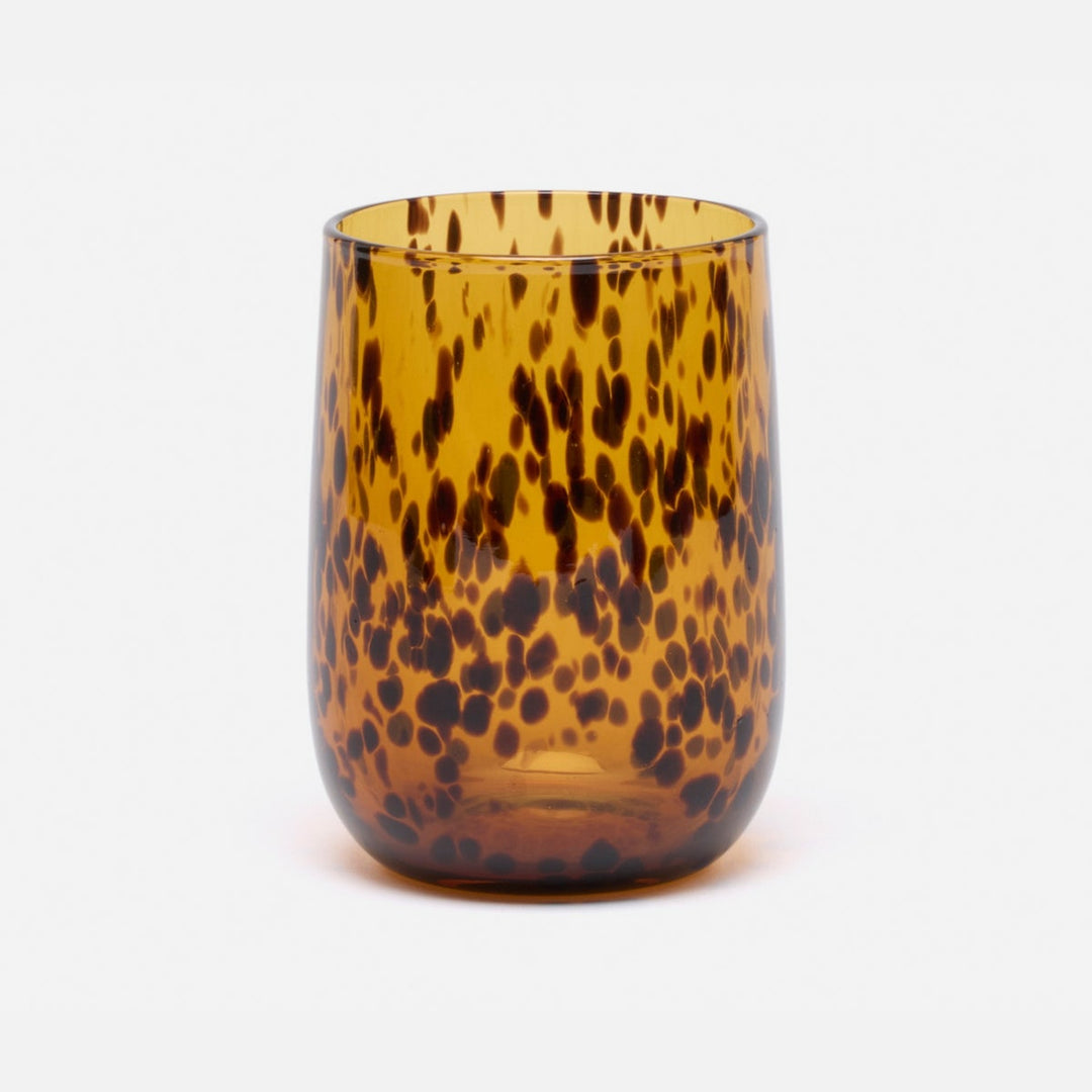 Avalon Tortoise Tumbler Hand Blown Glass Pack/6