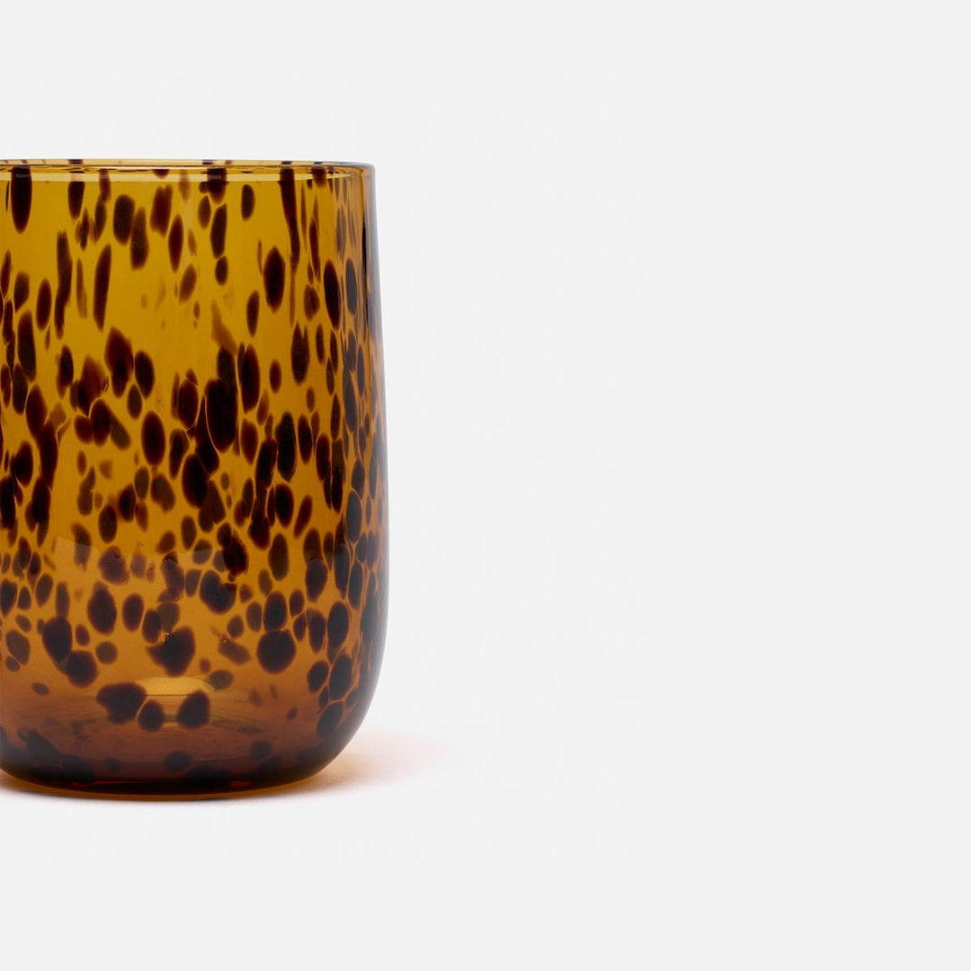 Avalon Tortoise Tumbler Hand Blown Glass Pack/6