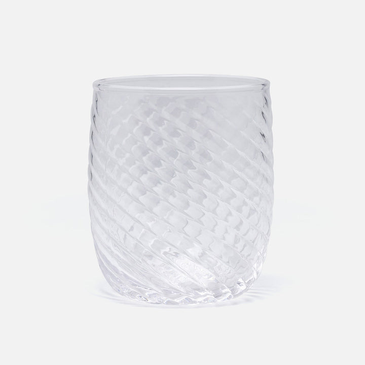 Florence Clear Swirled Tumbler Hand Blown Glass Pack/6
