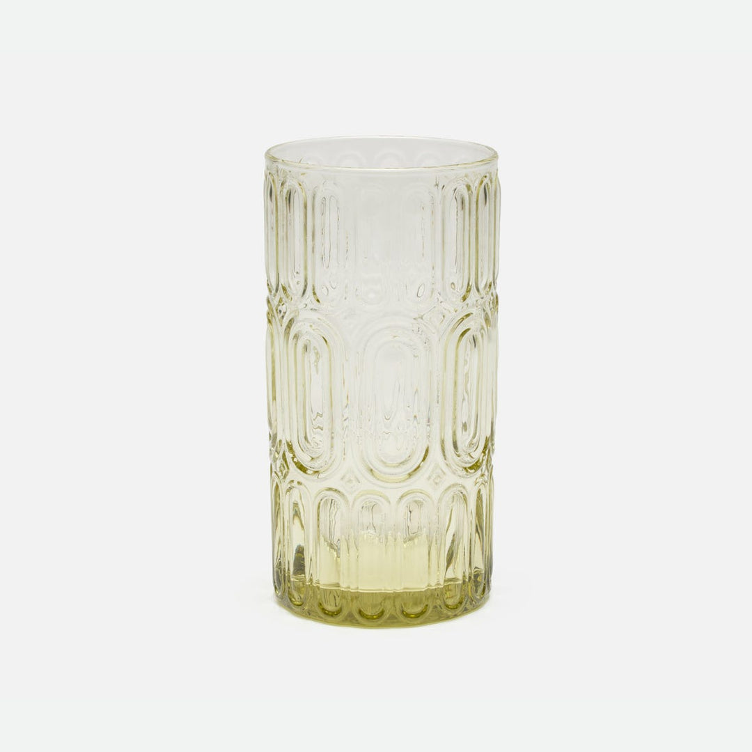 Aaron Sage Green Highball Glass Hand Blown Pack/6