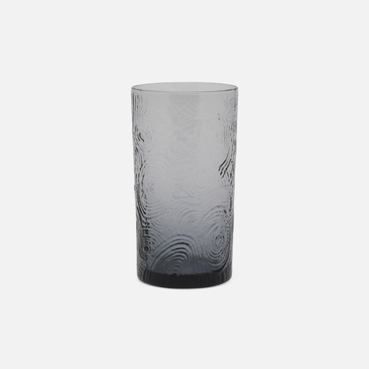 Alyse Charcoal Gray Highball Glass Hand Blown Pack/6