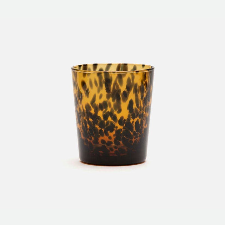 Andrew Leopard Tumbler Glass Hand Blown Pack/6