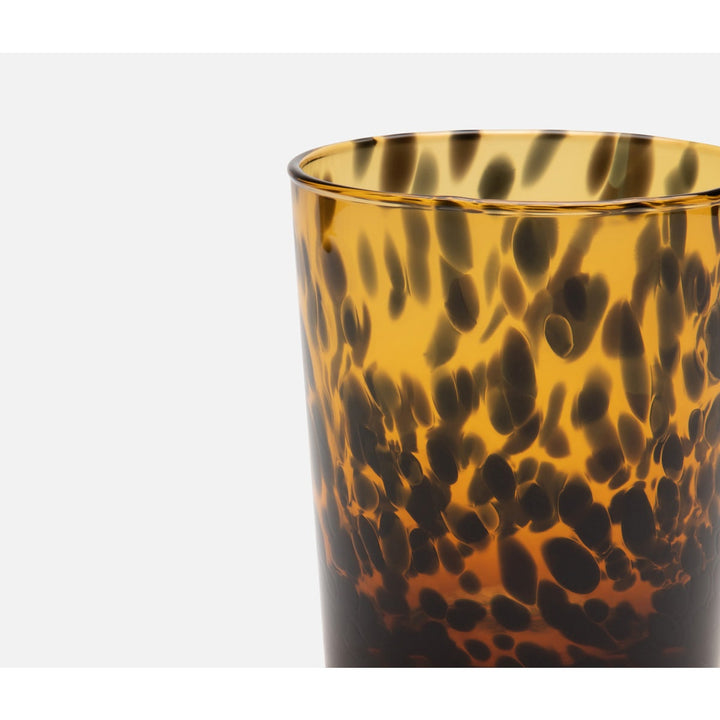 Andrew Tortoise Shell Tumbler Glass Hand Blown Pack/6