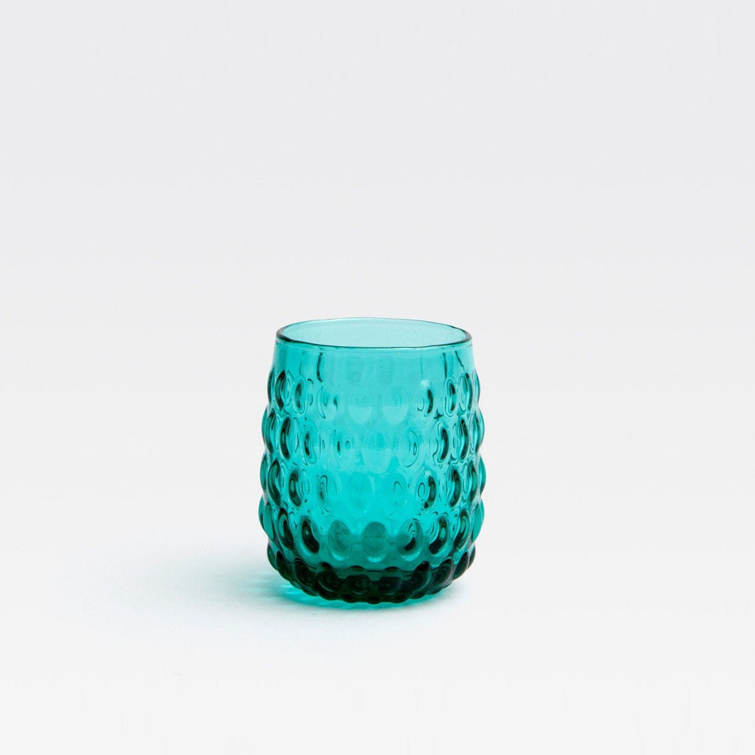 Claire Teal Juice Glass Hand Blown Pack/6