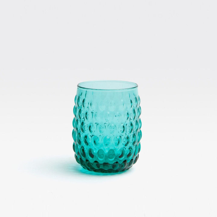 Claire Teal Tumbler Glass Hand Blown Pack/6