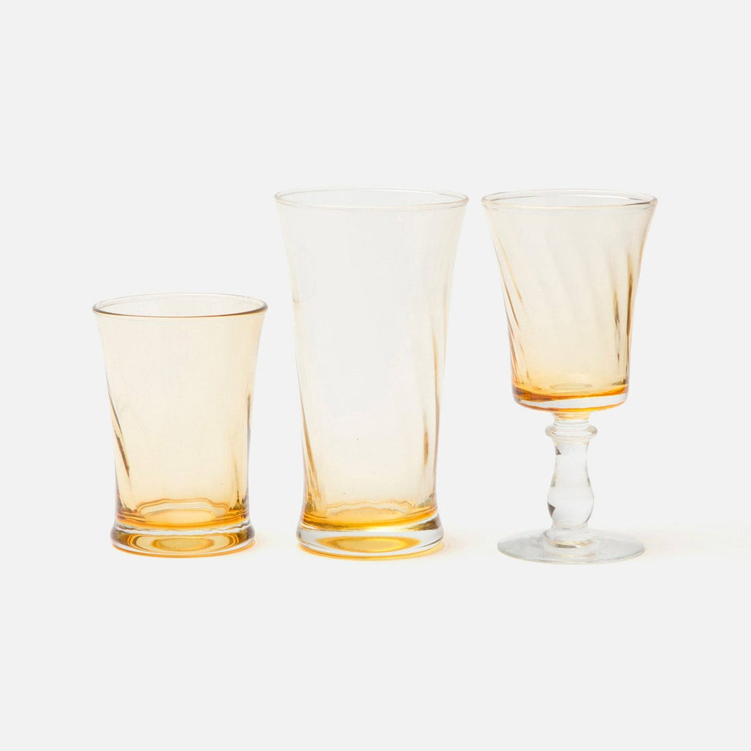 Colette Soft Yellow Highball Glass Hand Blown Pack/6