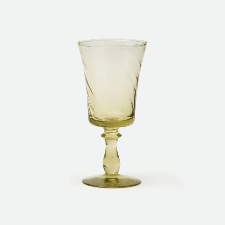 Colette Sage Green Wine Glass Hand Blown Pack/6