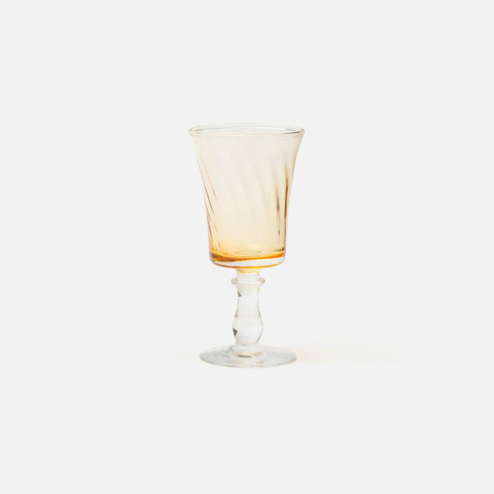 Colette Soft Yellow Wine Glass Hand Blown Pack/6