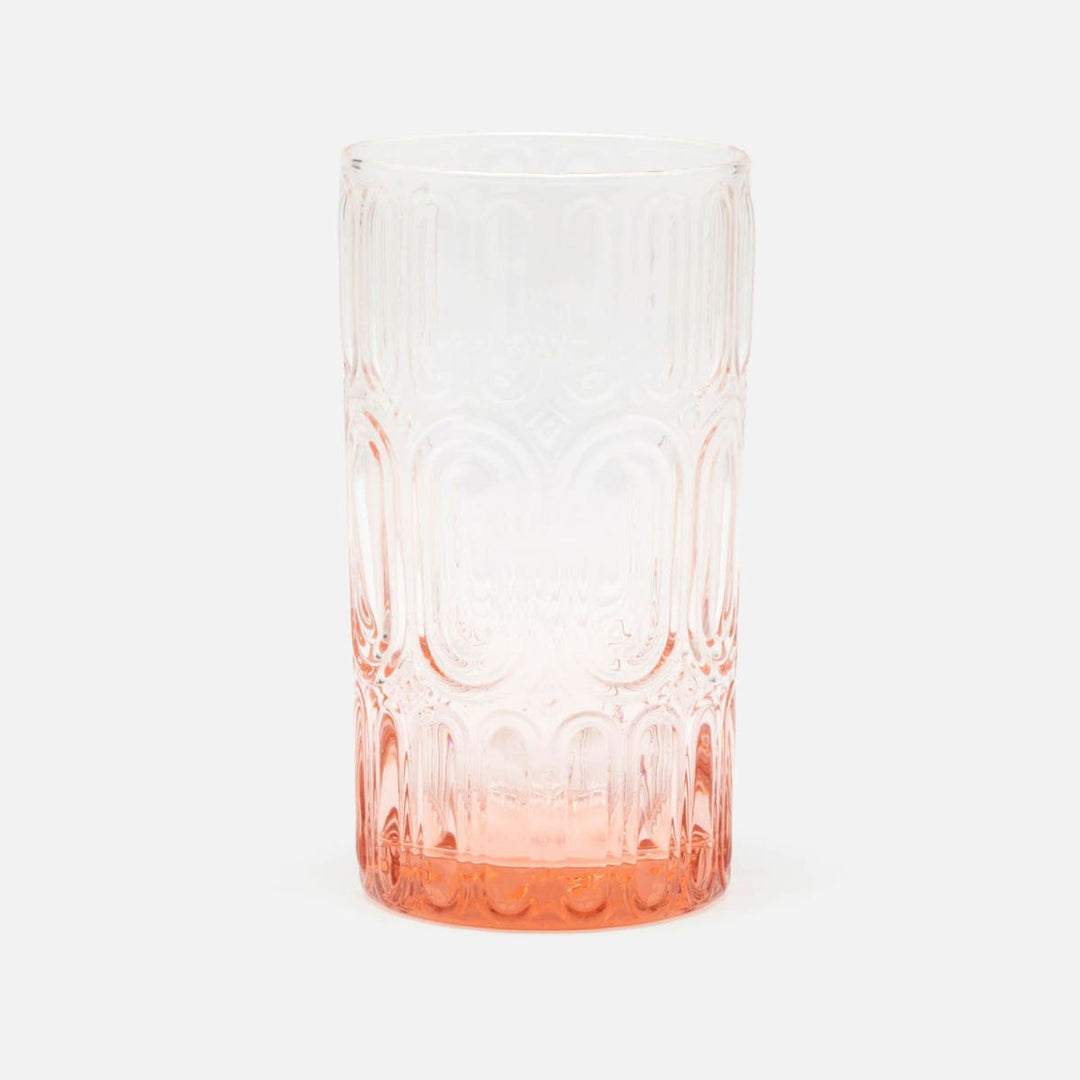 Aaron Pink Highball Glass Hand Blown Pack/6