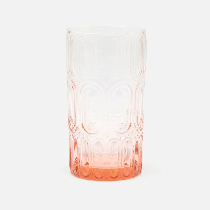 Aaron Pink Highball Glass Hand Blown Pack/6