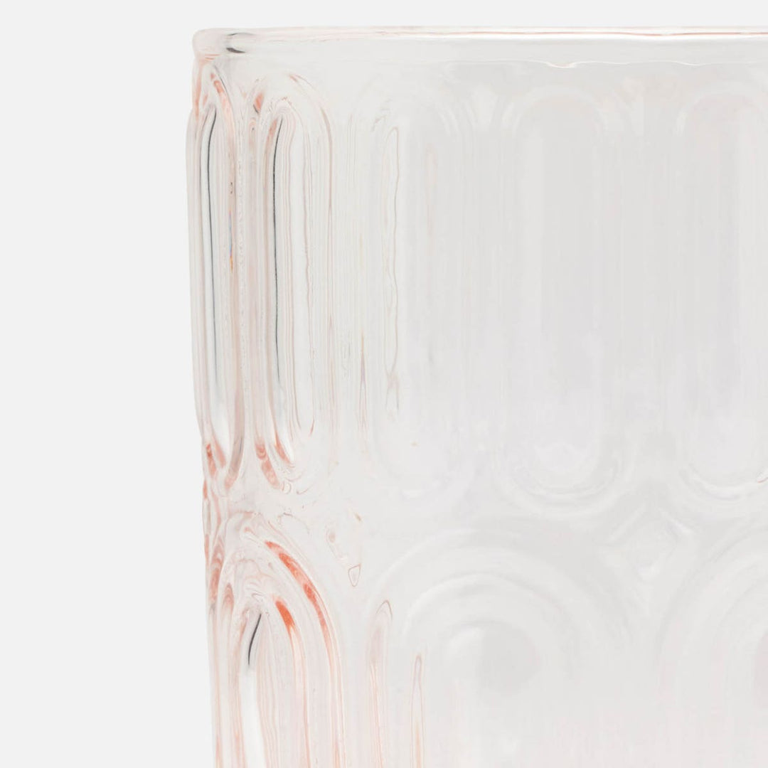 Aaron Pink Highball Glass Hand Blown Pack/6