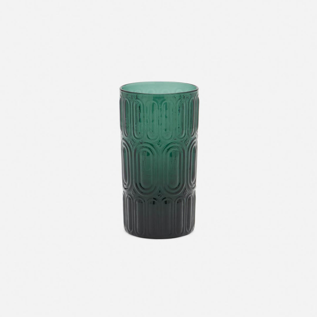 Aaron Smokey Green Highball Glass Hand Blown Pack/6