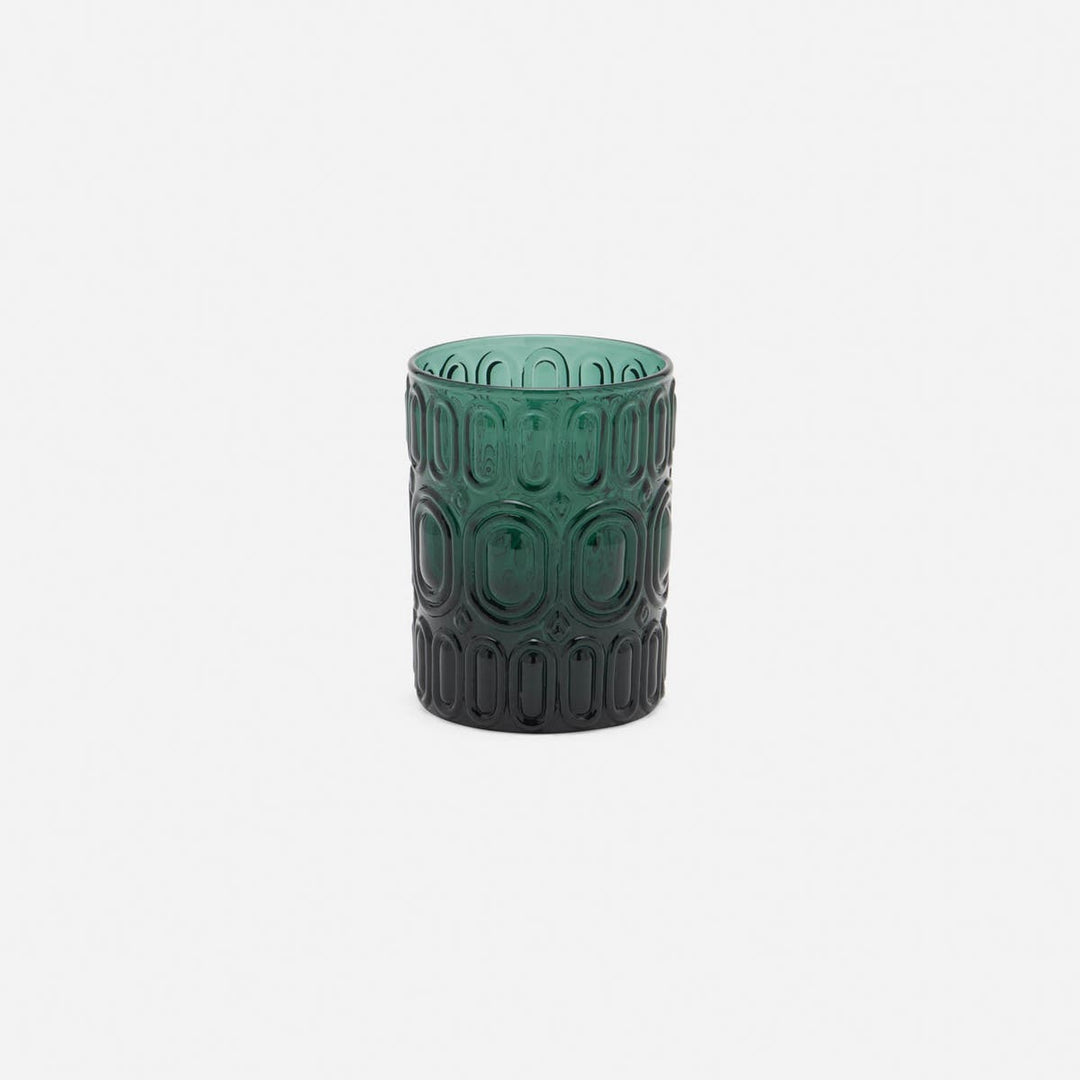 Aaron Smokey Green Tumbler Glass Hand Blown Pack/6