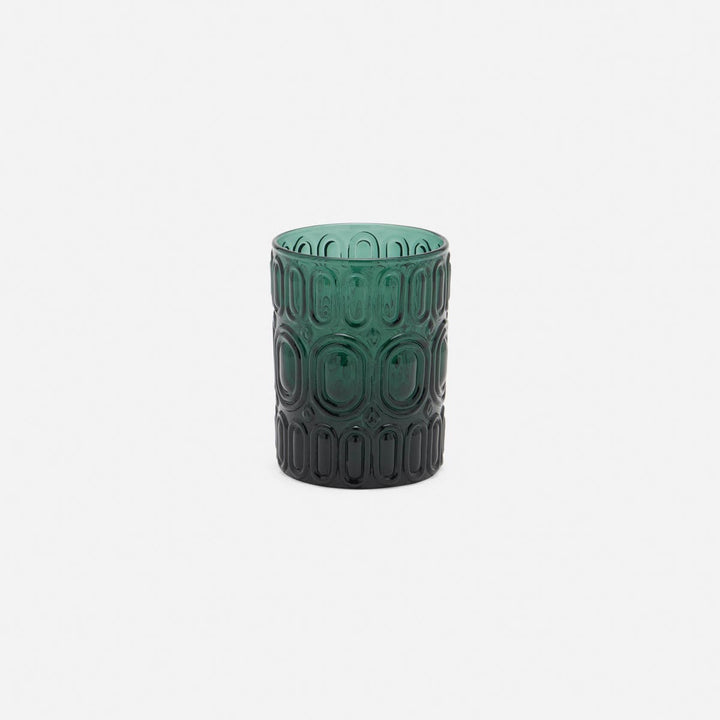 Aaron Smokey Green Tumbler Glass Hand Blown Pack/6
