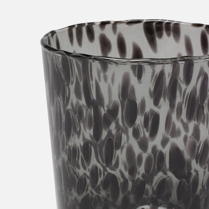 Andrew Leopard Tumbler Glass Hand Blown Pack/6