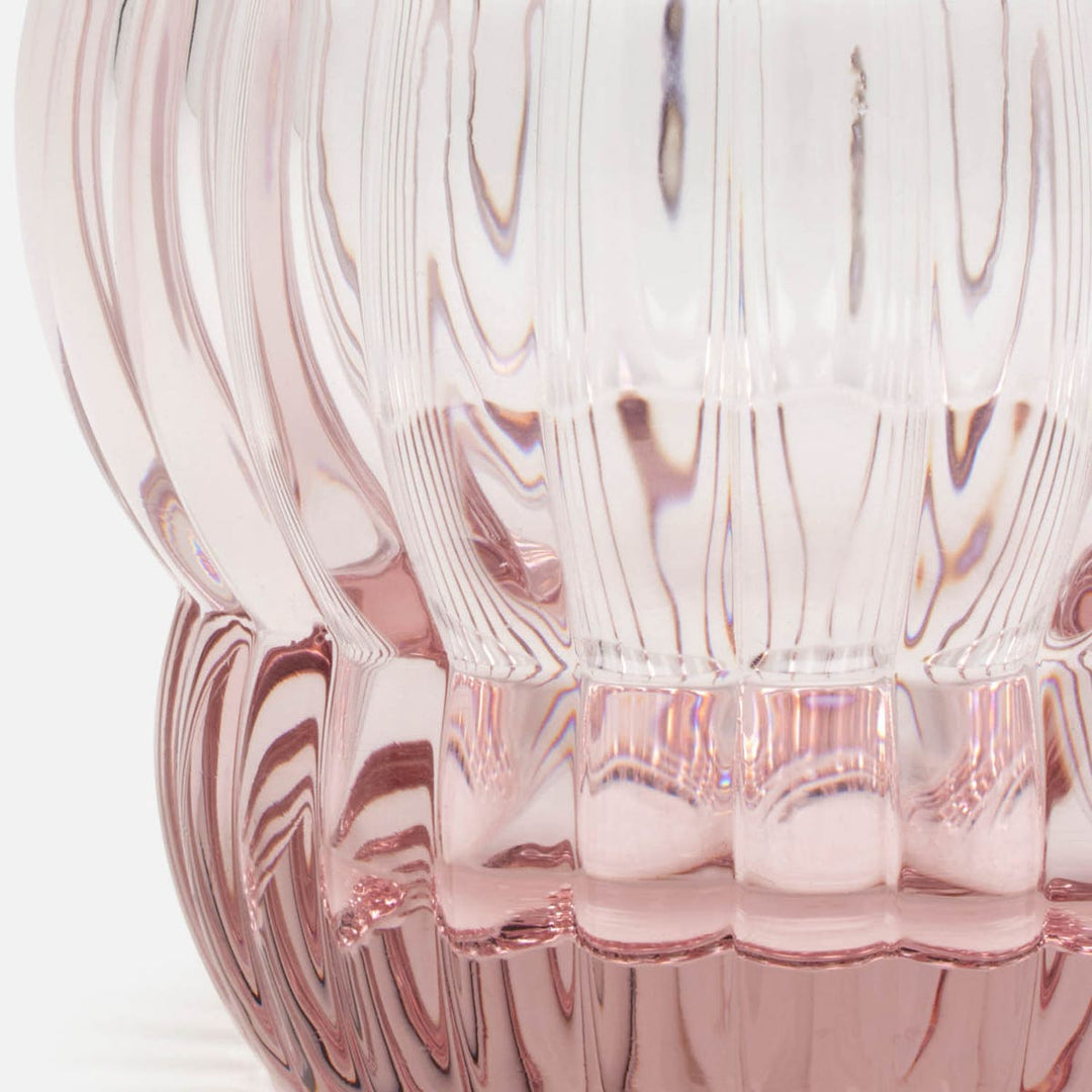 Meredith Pink Tumbler Glass Hand Blown Pack/6