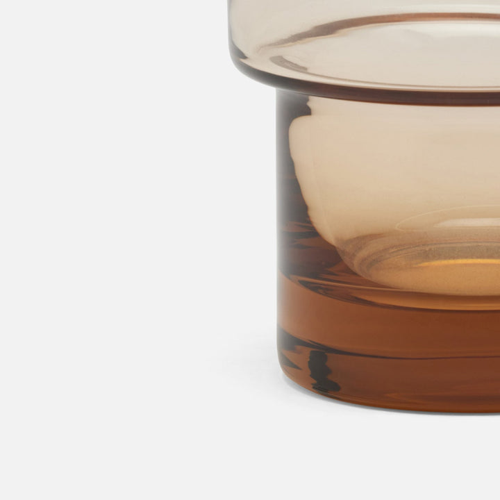 Samuel Amber Tumbler Glass Hand Blown Pack/6
