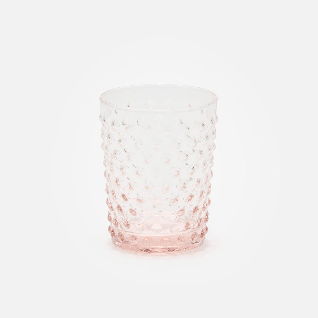 Sofia Pink Tumbler Glass Hand Blown Pack/6