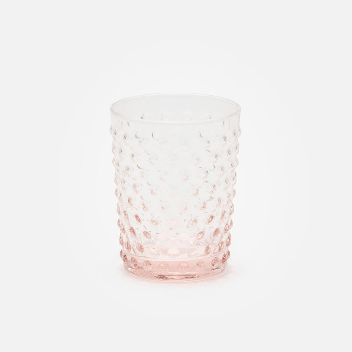 Sofia Pink Tumbler Glass Hand Blown Pack/6