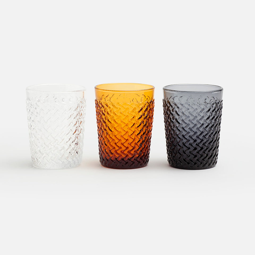 Grayson Smoke Tumbler Glass Hand Blown Pack/6