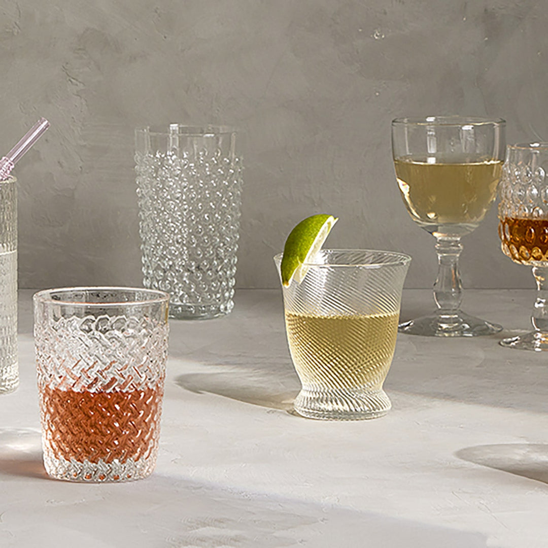Pierre Clear Tumbler Glass Hand Blown Pack/6