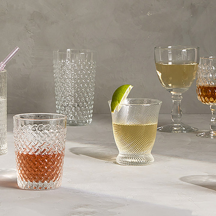 Pierre Clear Tumbler Glass Hand Blown Pack/6