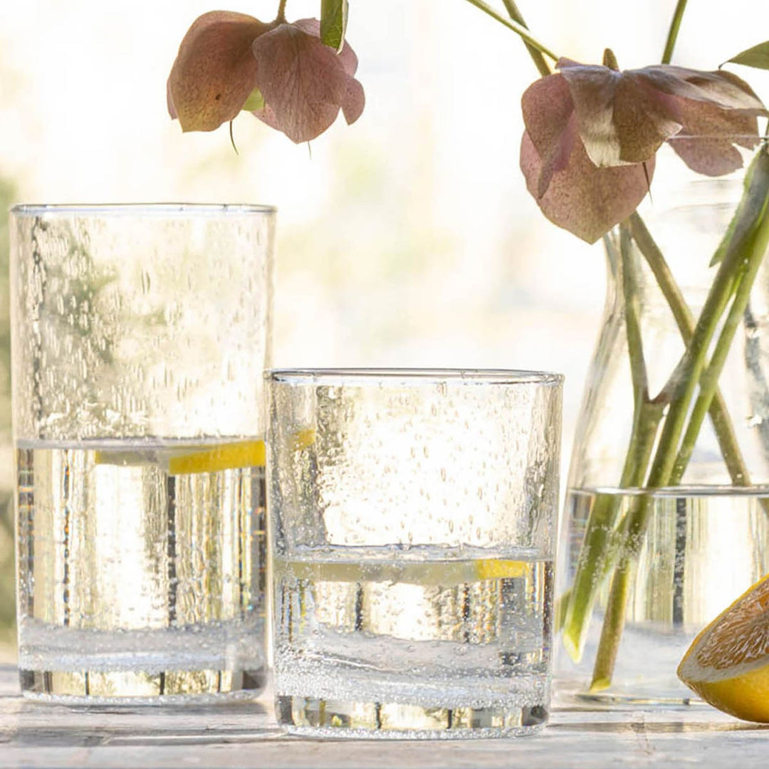 Quinn Clear Tumbler Glass Hand Blown Pack/6