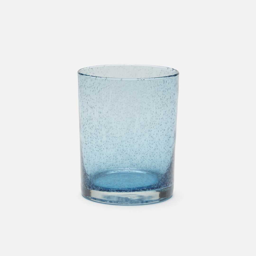 Quinn Charcoal Blue Tumbler Glass Hand Blown Pack/6