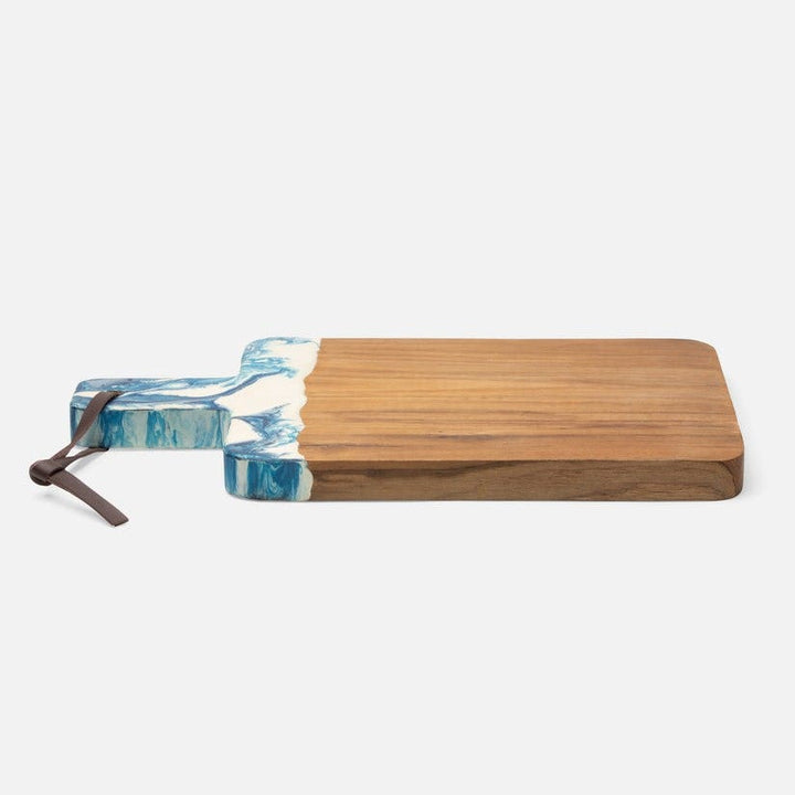 Austin Blue Swirled Serving Board Resin/Natural Teak 195X12