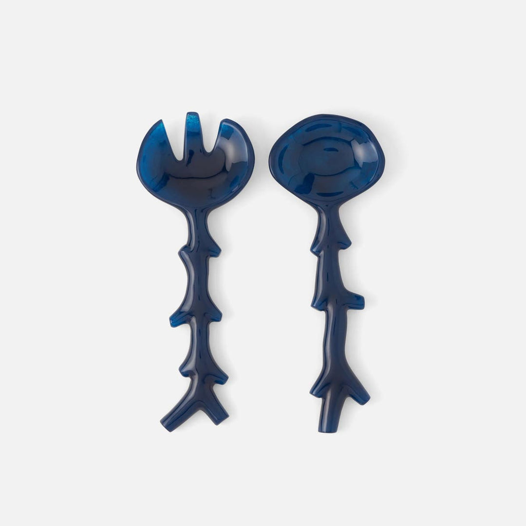 Celina Cobalt Serving Set 2-Piece Set: Serving Spoon Serving Fork
