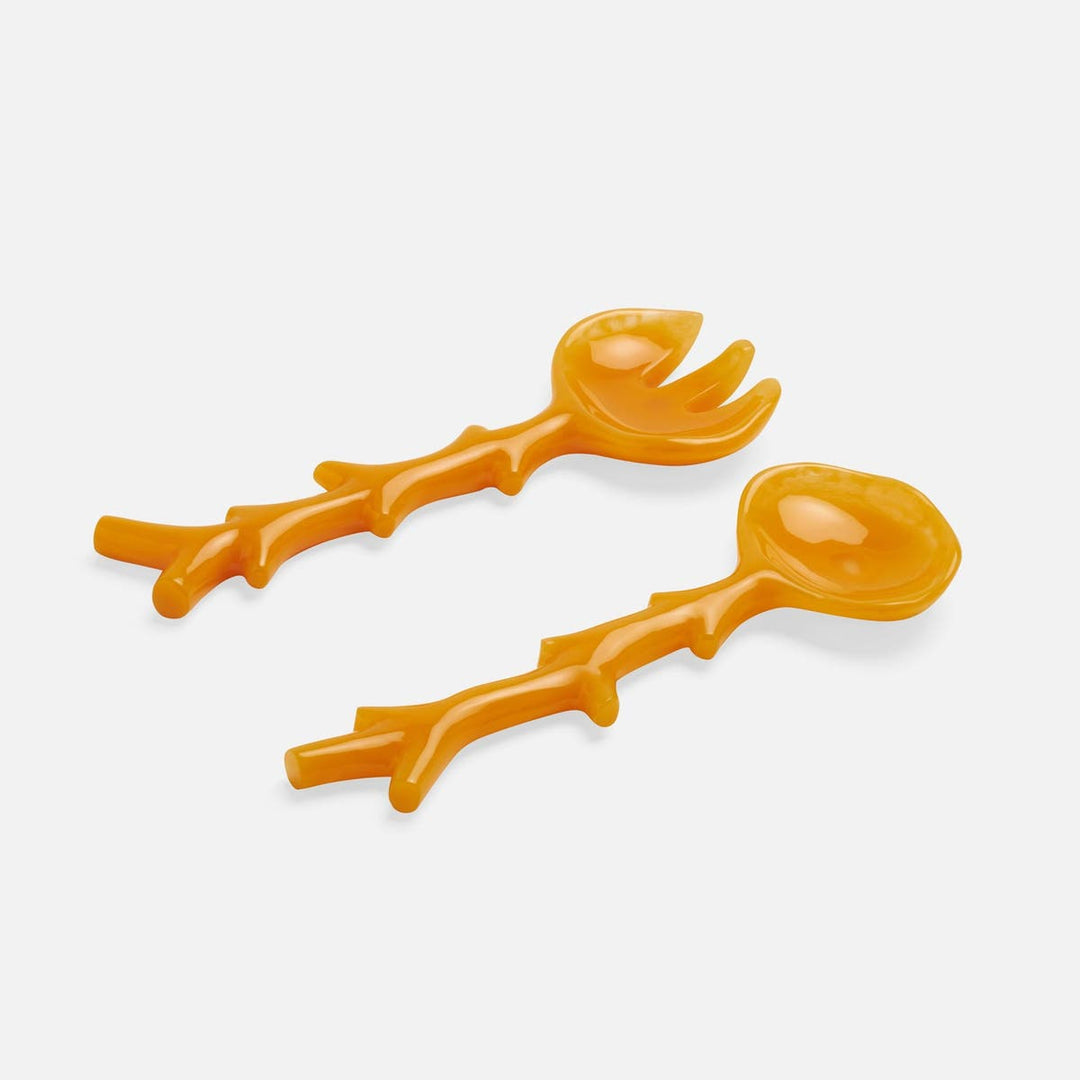 Celina Marigold Serving Set 2-Piece Set: Serving Spoon Serving Fork