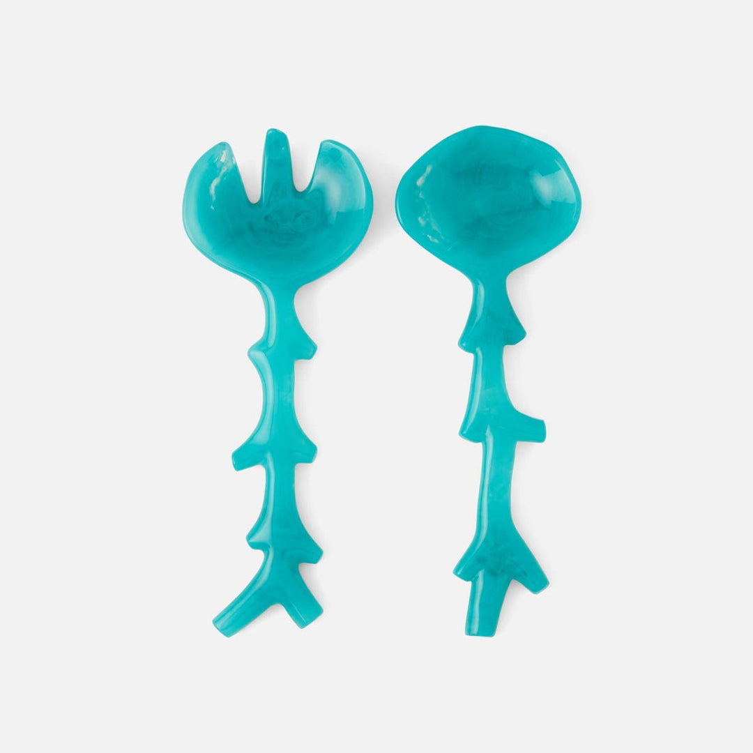 Celina Turquoise Serving Set 2-Piece Set: Serving Spoon Serving Fork