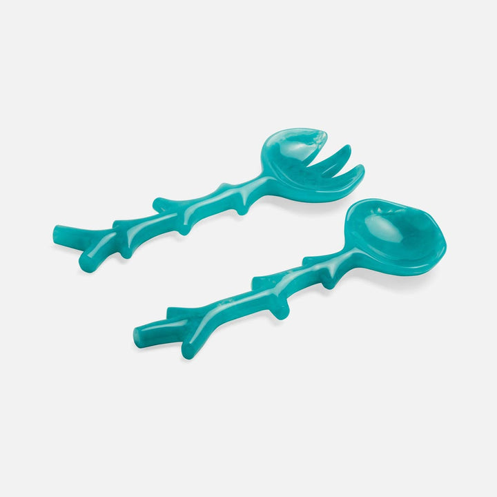 Celina Turquoise Serving Set 2-Piece Set: Serving Spoon Serving Fork