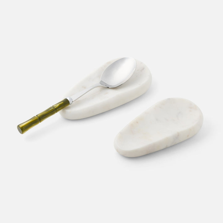 Neya White Spoon Rest Marble Set/2