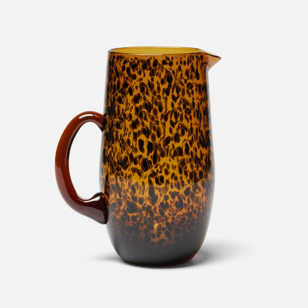 Andrew Tortoise Shell Pitcher Glass Hand Blown