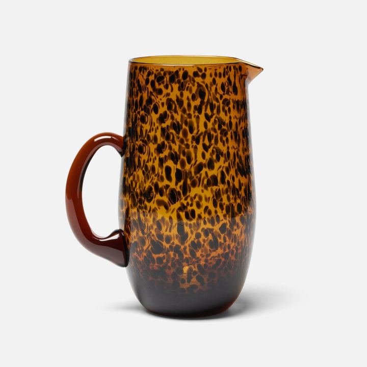 Andrew Tortoise Shell Pitcher Glass Hand Blown