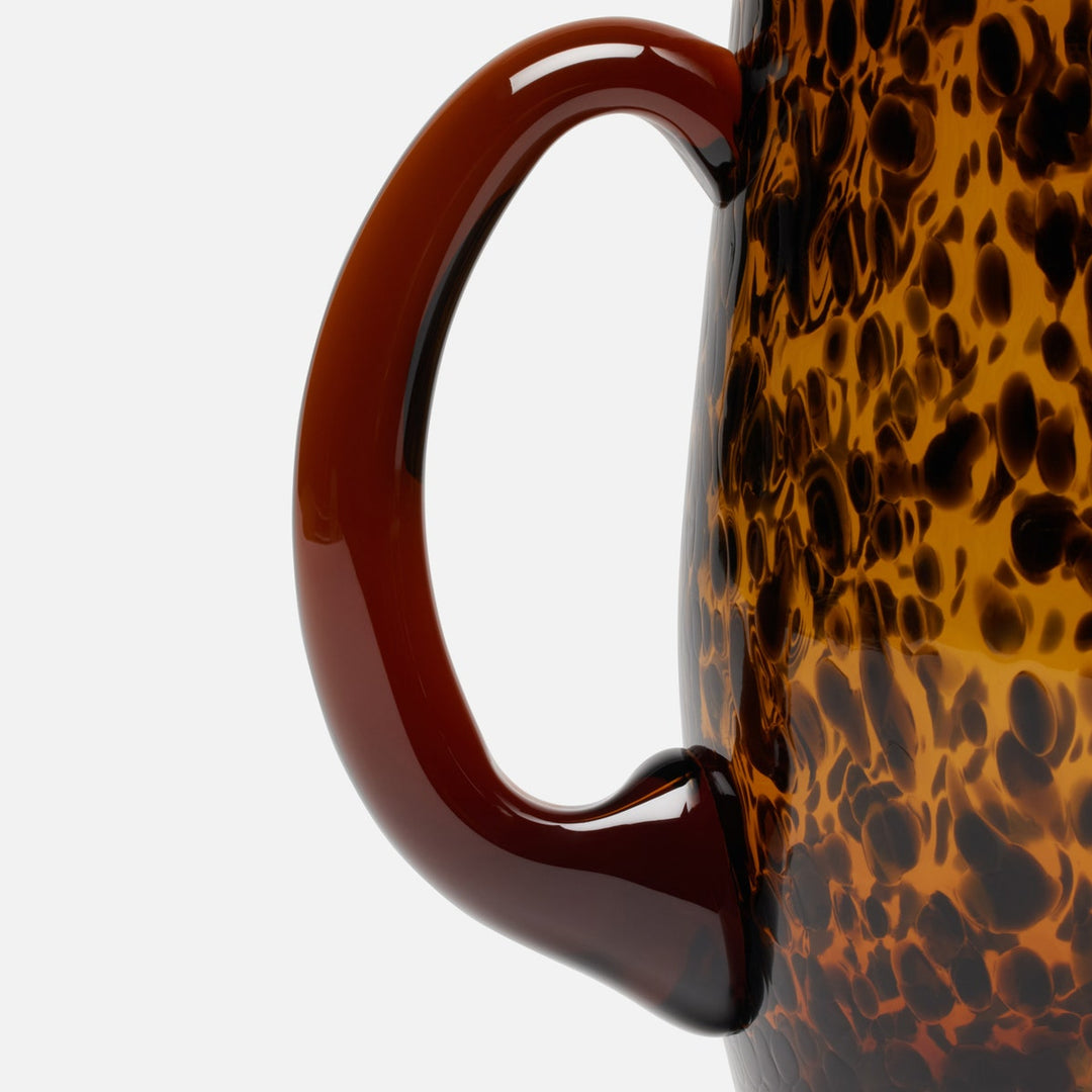Andrew Tortoise Shell Pitcher Glass Hand Blown