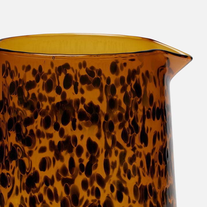Andrew Tortoise Shell Pitcher Glass Hand Blown