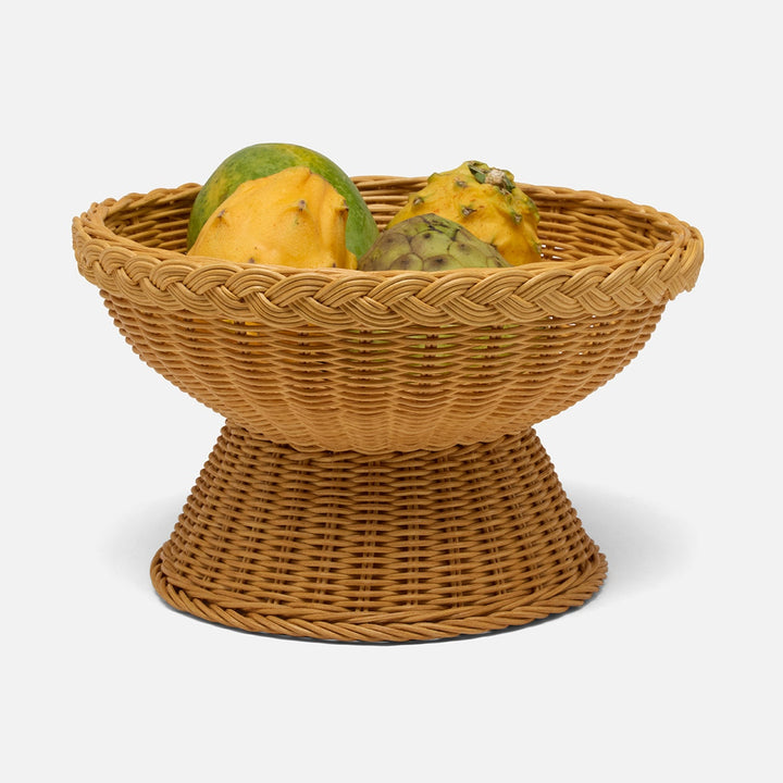 Annmarie Light Honey Fruit Bowl Woven Rattan