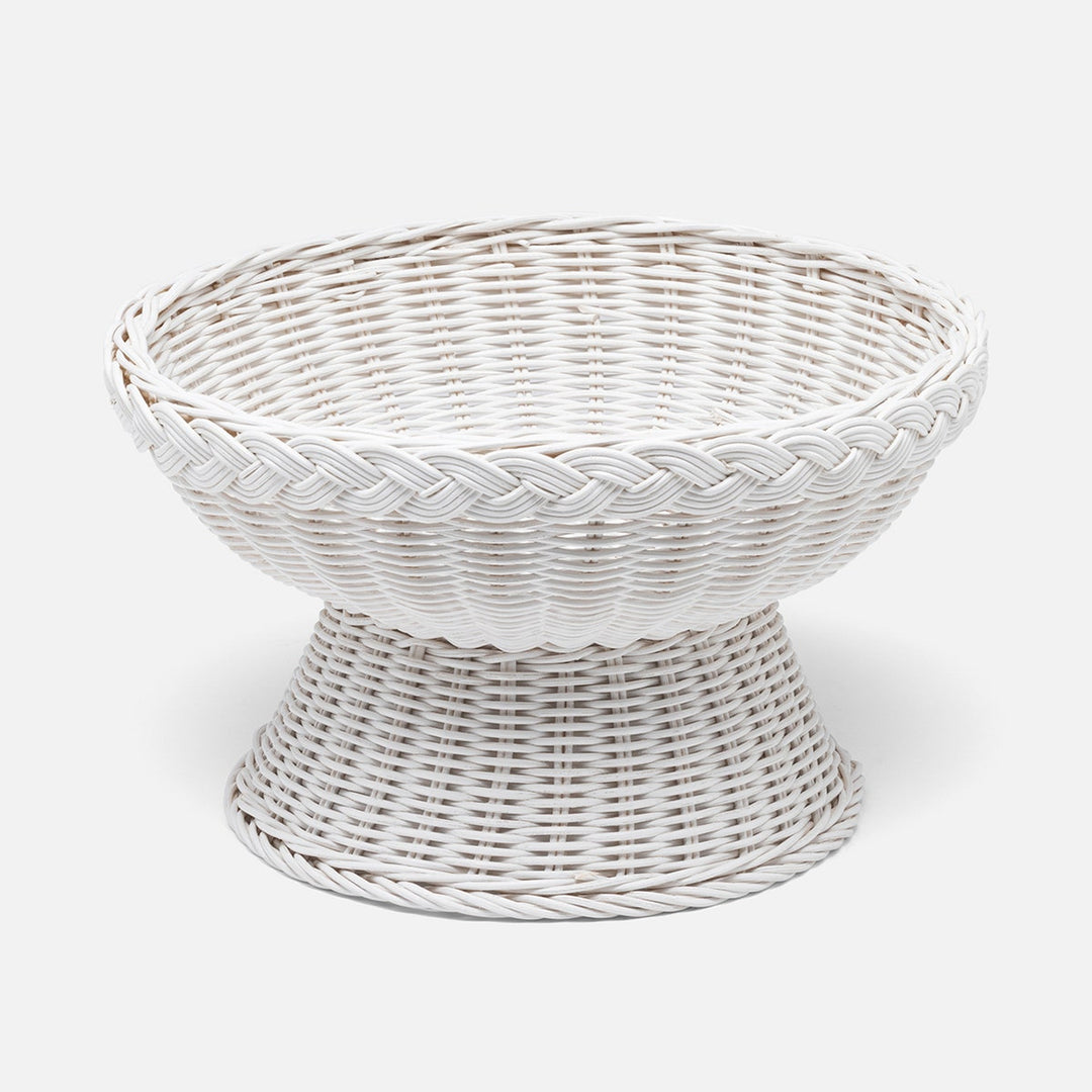 Annmarie White Fruit Bowl Woven Rattan