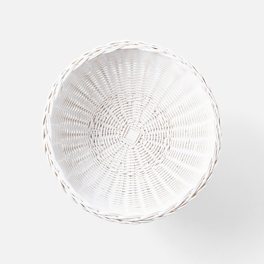 Annmarie White Fruit Bowl Woven Rattan