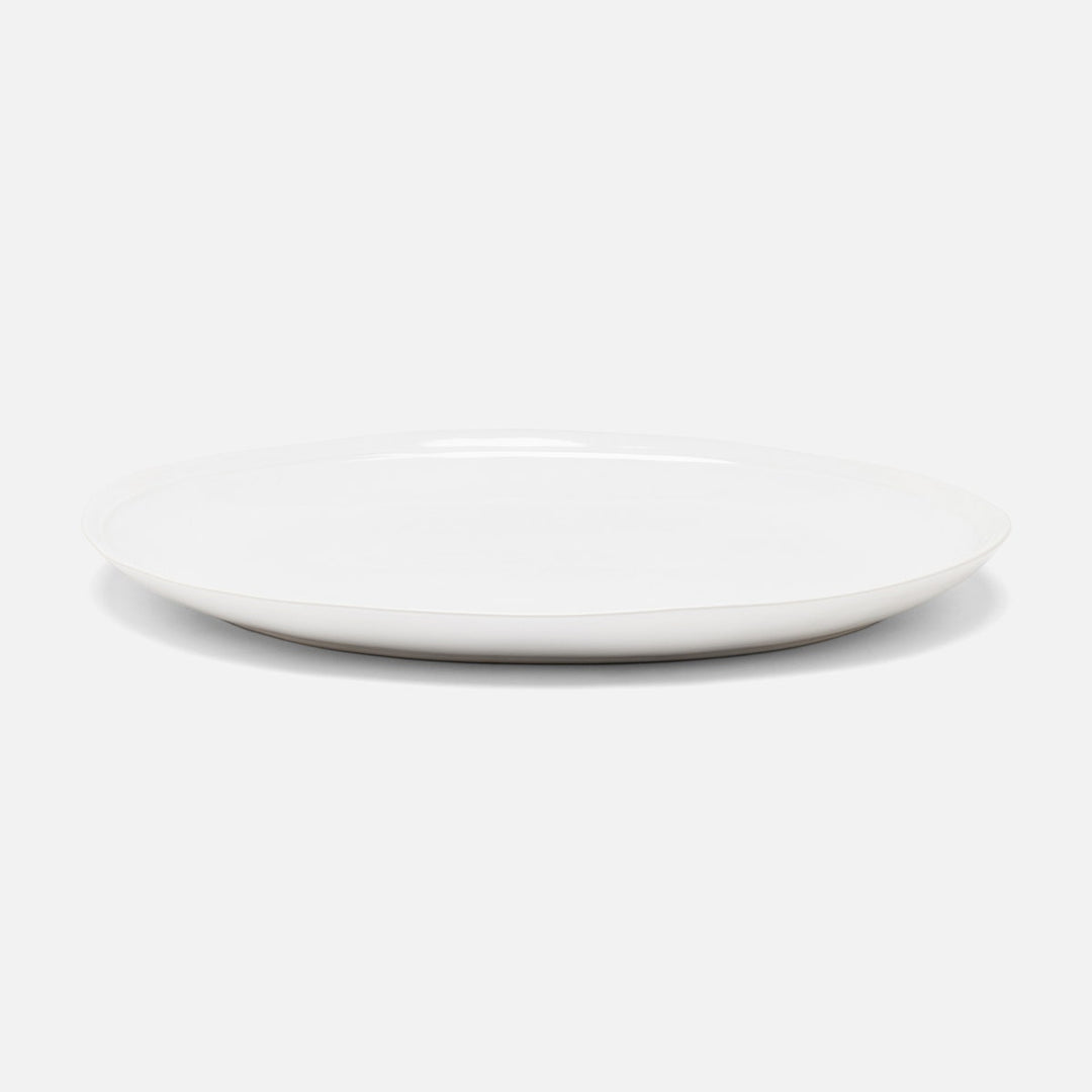 Ariana White Oval Serving Platters Stoneware Set/2