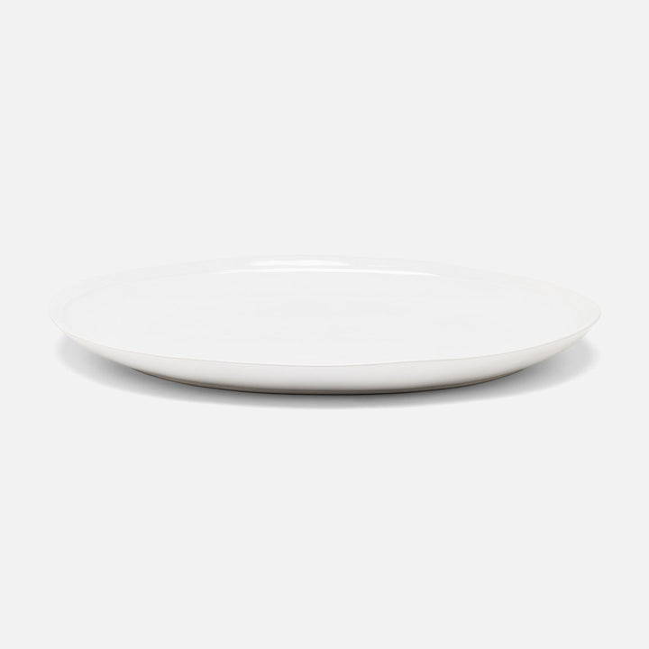 Ariana White Oval Serving Platters Stoneware Set/2