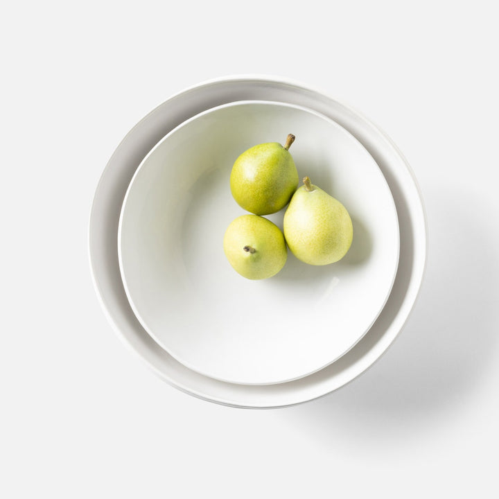 Ariana White Round Serving Bowls Stoneware Set/2