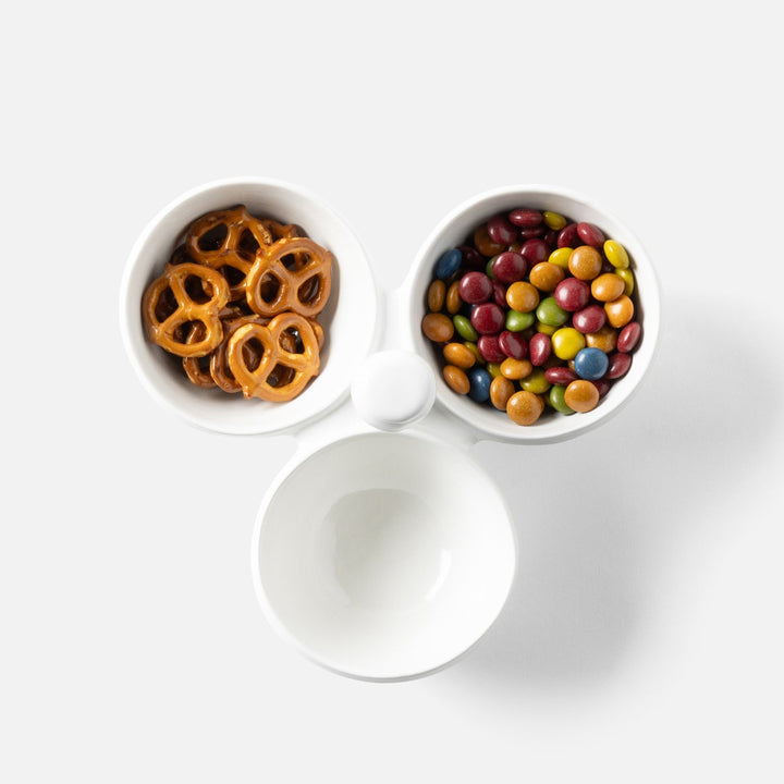Ariana White Snack Bowl Triple Stoneware