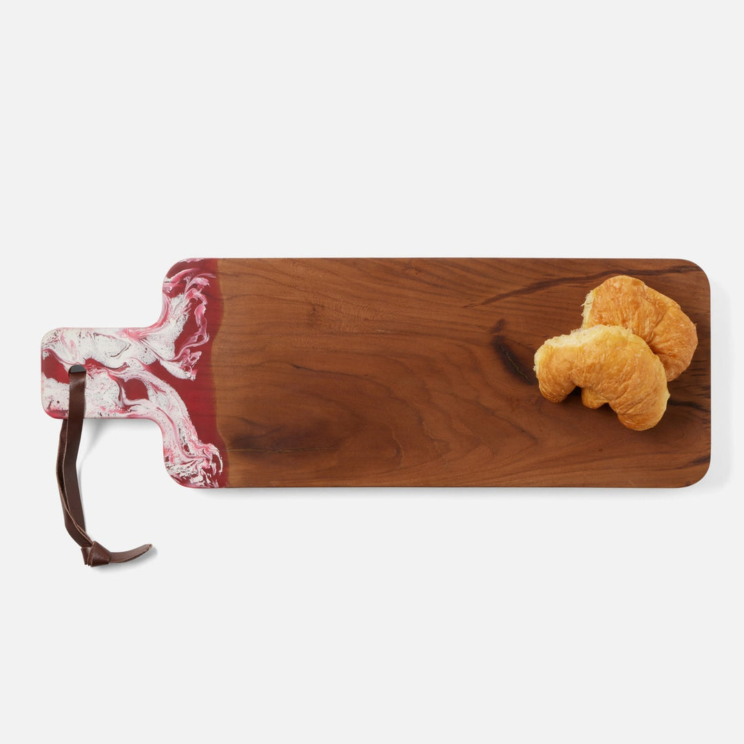 Austin Green Swirled Serving Board Resin/Natural Teak 22X75