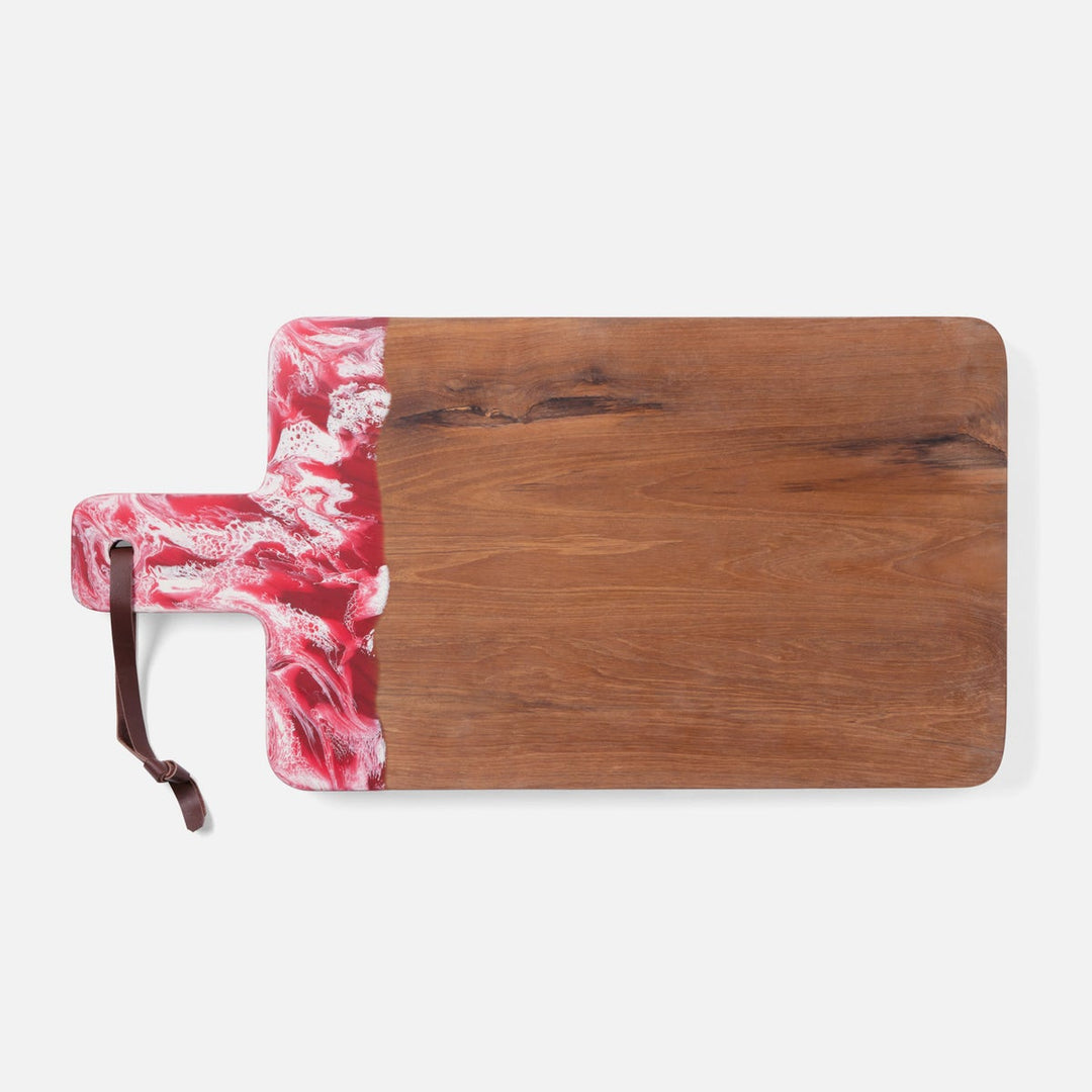 Austin Green Swirled Serving Board Resin/Natural Teak 235X12