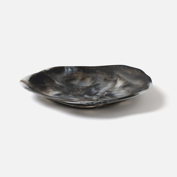 Beatrix Black Swirled Serving Trays Resin Set/2